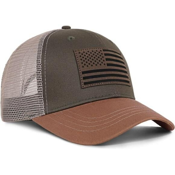 American Flag Trucker Hat Mesh Snapback Adjustable Baseball Cap for Summer - Picture 3 of 8